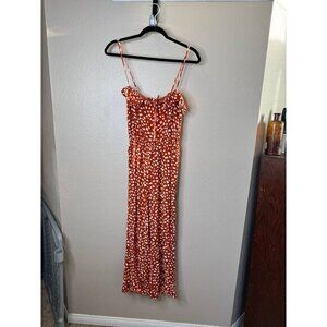 JC Women Women's Rust Pantsuit Size‎ M jumpsuit sleeveless spaghetti strapp